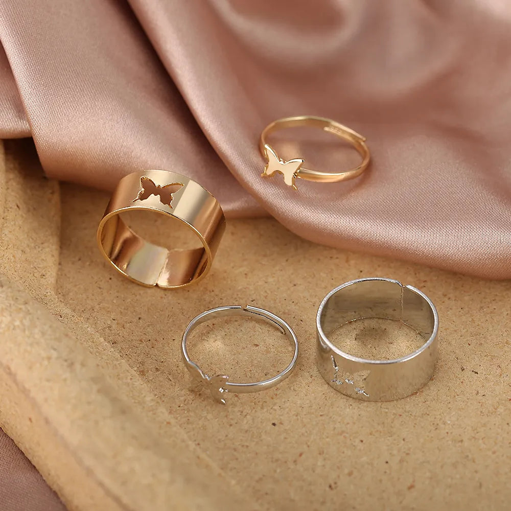 Trendy Silver INS Style Adjustable Alloy Ring