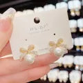 Pair of Zircon Bow Earrings