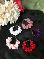 Satin Scrunchie Hoop Earrings