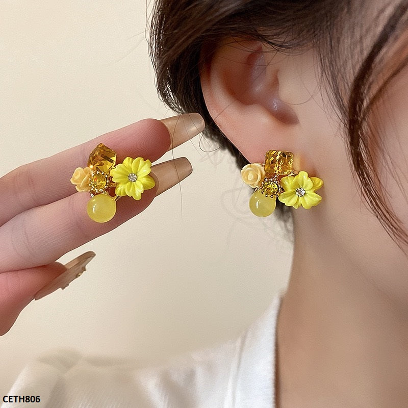 Golden Plated Rose Flower Synthetic Tops
