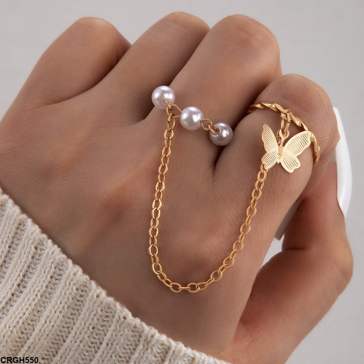 Elegant Butterfly Casual Midi Rings