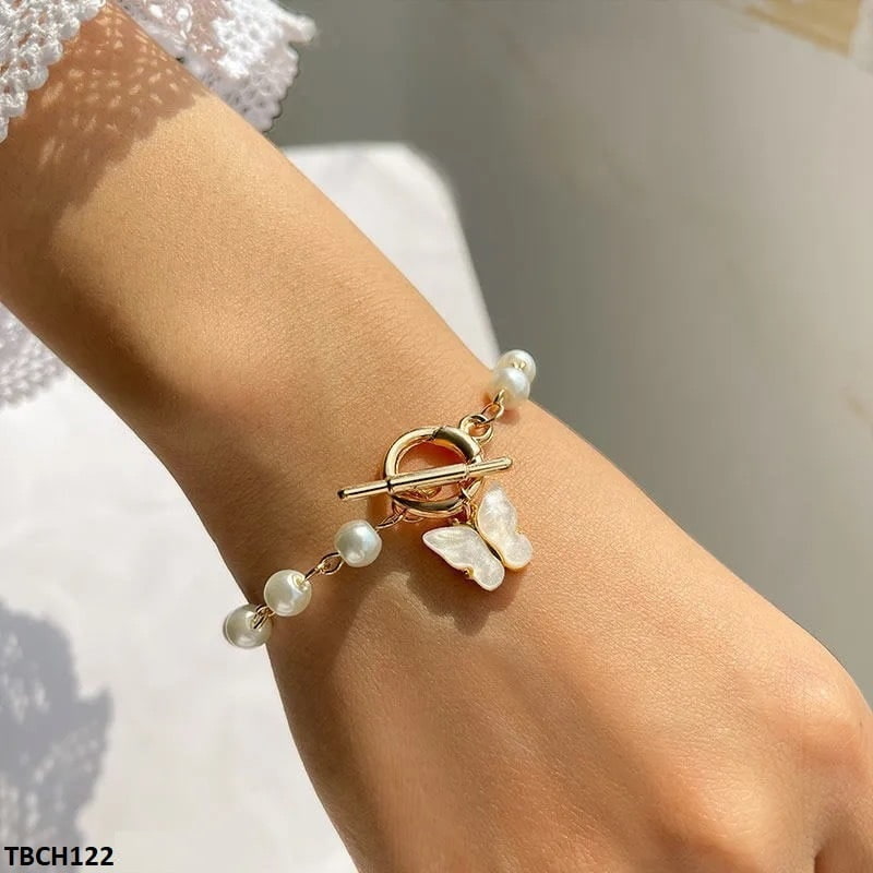 Old Plated Pearl Openable Bracelet
