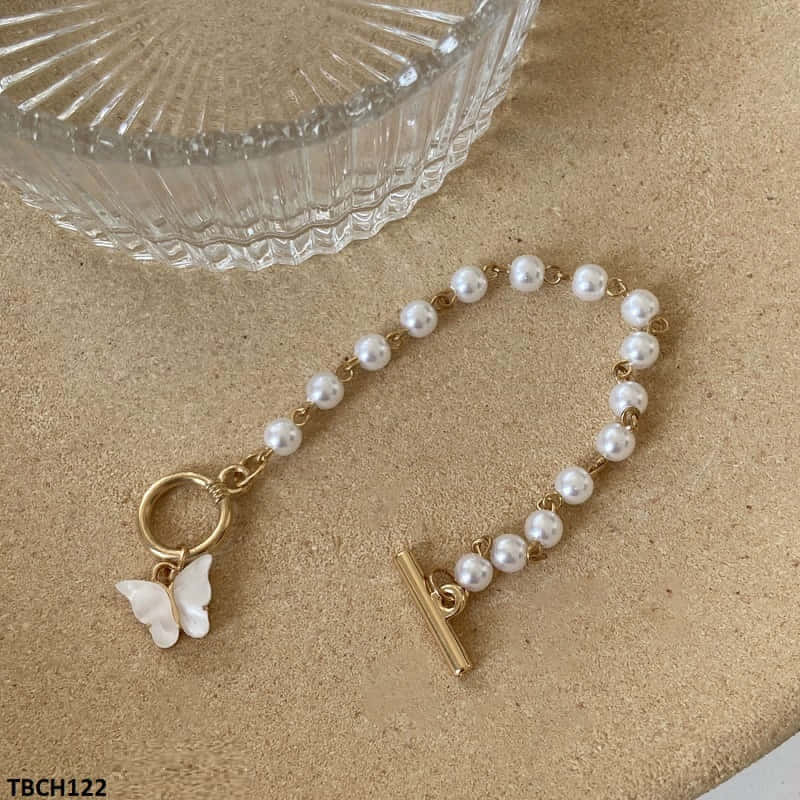 Old Plated Pearl Openable Bracelet